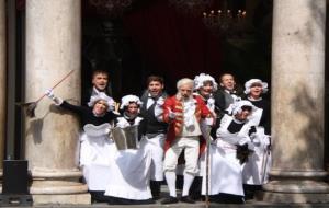 Els protagonistes del musical de La Cubana durant la seva presentació al Teatre Coliseum de Barcelona. ACN