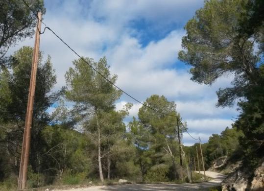 Endesa integra en l'entorn natural de Sant Pere de Ribes, al Garraf, part de la xarxa elèctrica de baixa tensió. Endesa