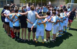 Entrenament conjunt abans d'anar cap al Camp Nou. Eix