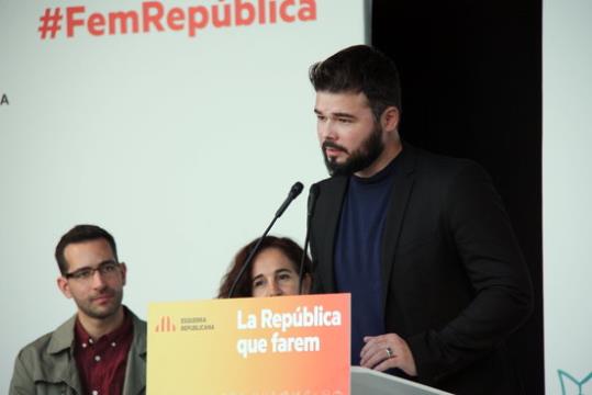 Gabriel Rufián a l’acte ‘La República que farem’ a Sitges. ACN