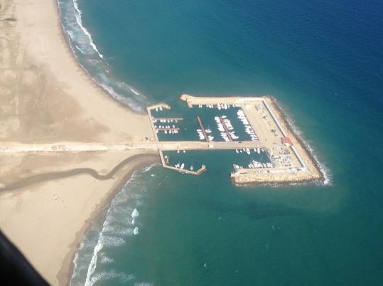Imatge aèria del port de Coma-ruga. Generalitat de Catalunya