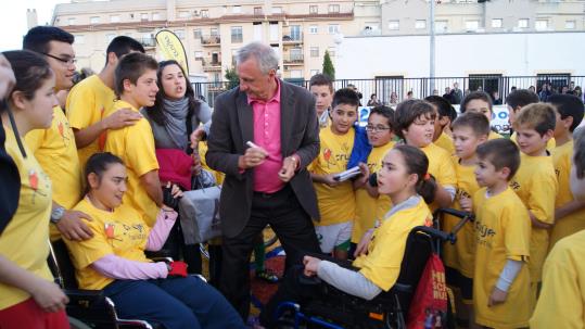 Imatge d'arxiu da la inauguració de la instal·lació de Mas d’en Gual.. Eix