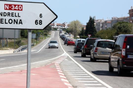 Imatge d'arxiu de al N-340 al Baix Penedès. ACN