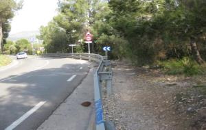 Inici d'obres d'un itinerari de vianants a la carretera B-211 a Sant Pere de Ribes. Diputació de Barcelona