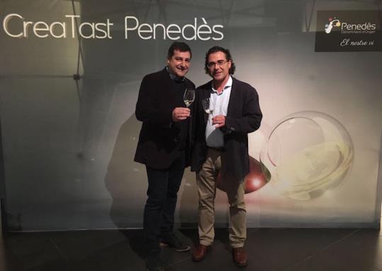 Joan Roca del Celler de Can Roca amb Francesc Olivella de la DO Penedès durant CreaTast Penedès Girona. EIX