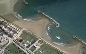 La façana marítima de Cunit a l’altura del Càmping Mar. Google Street View