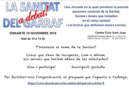 La Sanitat del Garraf, a debat. EIX