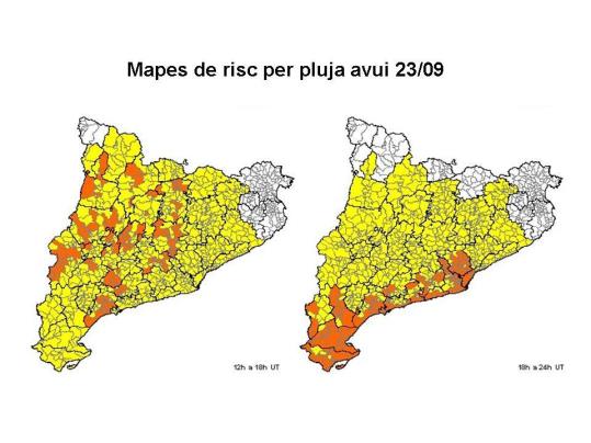 La tardor s'estrena amb el risc de pluges intenses aquesta tarda a tot el litoral. EIX