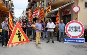 La UGT es mobilitza a Sitges per denunciar la precarietat laboral al sector hoteler. ACN