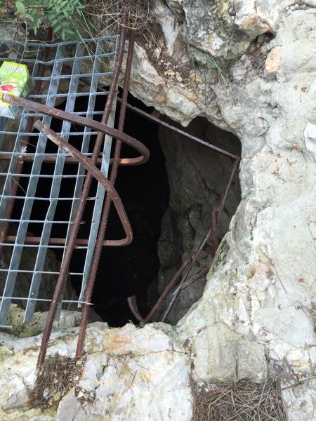 L'Ajuntament ha de reparar la porta de l'Avenc després d'accions vandàliques. Jaume Casañas