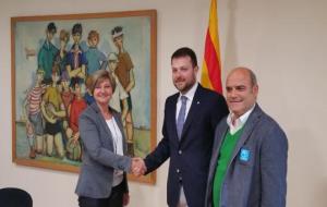 L'alcaldessa Abigail Garraf s'ha reunit amb el secretari general de l'Esport, el vilanoví Gerard Figueras buscar línies de col·laboració. Ajt Sant Per