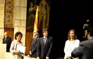L'artista vilafranquina Dolors Sans rep el Diploma de Mestra Artesana de la Generalitat. EIX