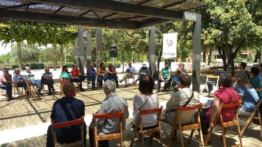 L’assemblea ciutadana celebrada dissabte per Vilafranca en Comú . Eix