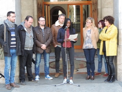 Lectura del manifest en contra de la mutilació genital femenina a l'Ajuntament de Vilanova i la Geltrú. Ajuntament de Vilanova