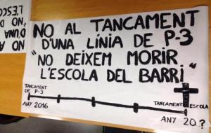 L'escola Arjau de Vilanova es mobilitza contra el tancament d'una de les dues línies de P3