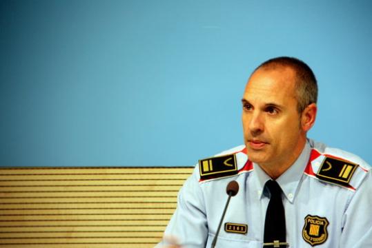 L'intendent portaveu dels Mossos d'Esquadra, Xavier Porcuna, compareix davant dels mitjans de comunicació. ACN