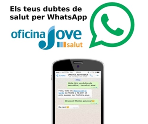 L'Oficina Jove i la Regidoria de Salut posen en marxa un servei de Whatsapp per resoldre les demandes de salut dels i les joves. EIX