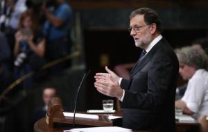 Mariano Rajoy durant el seu discurs d'investidura al Congrés. E. Parra / Europa Press
