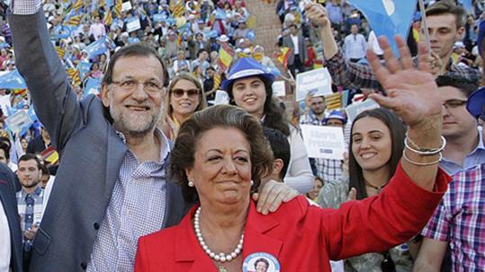 Mariano Rajoy i Rita Barberà. Eix