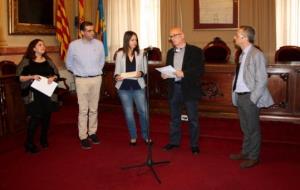 Núria Costa, David Montes, Gisela Vargas, Enric Bosch i el doctor Albert Tomàs