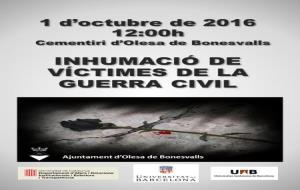 Olesa de Bonesvalls ret homenatge als soldats caiguts a la Serra de Riés a la Guerra Civil. EIX