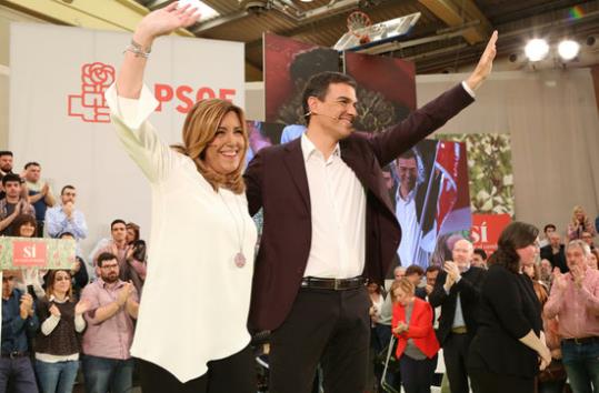 Pedro Sánchez i Susana Díaz. Eix