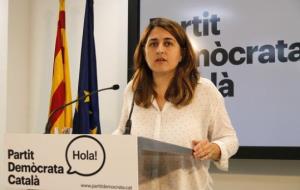 Pla mig de la coordinadora general del PDC, Marta Pascal, en roda de premsa el 26 de setembre del 2016. ACN