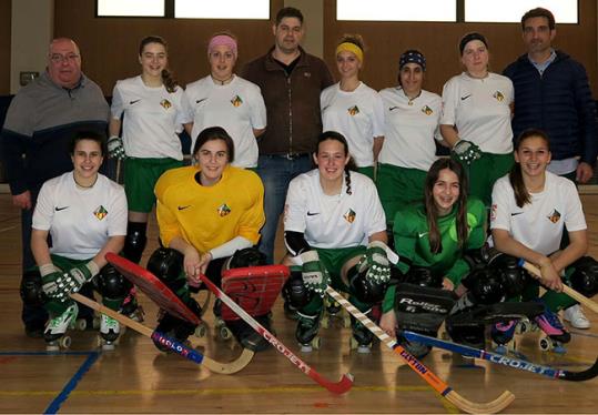 Plantilla del CP Vilanova femení. Eix