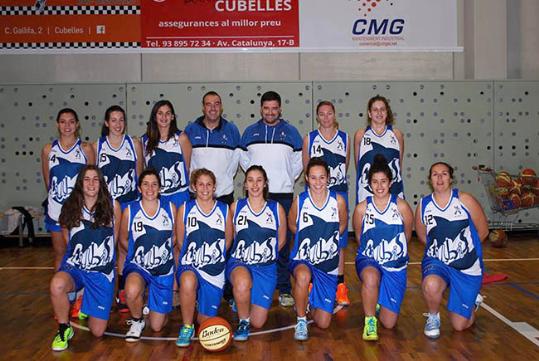 Plantilla del sènior femení del CB Cubelles. Eix