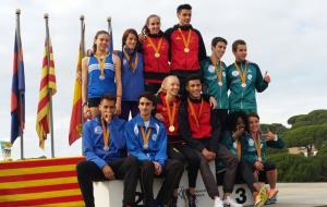 Podium Campionat Catalunya relleus Mixtes 4x2000