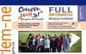 Portada del full informatiu Parlem-ne, que es va repartir al desembre. Eix