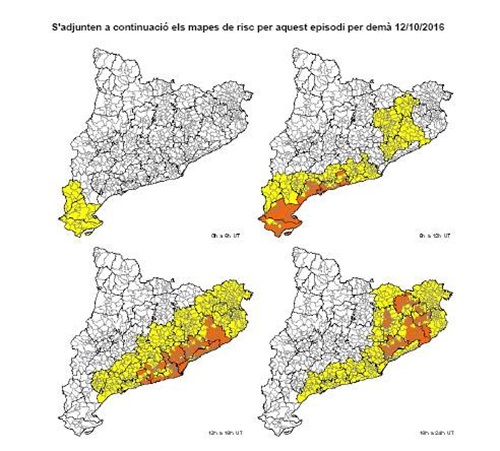 Prealerta per un nou temporal de pluges a partir de la mitjanit. EIX