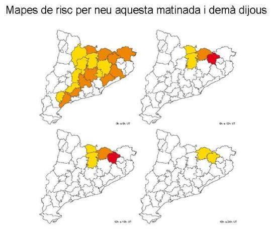 Protecció Civil recomana prudència en la mobilitat aquesta matinada i demà per possibles nevades. EIX