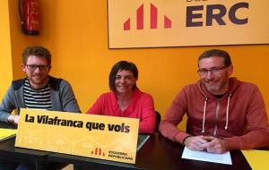 Roda de premsa d'ERC Vilafranca. Eix