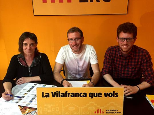 Roda de premsa d'ERC Vilafranca. Eix