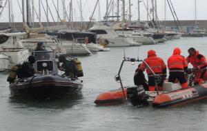 Simulacre d'incendi en un vaixell esportiu al port del Garraf. Generalitat de Catalunya