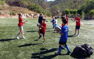 Taller de rugbi del dia de l'Esport d'Olivella