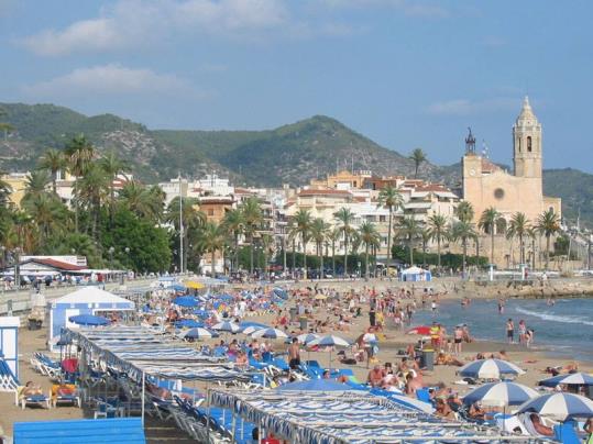 Turistes a les platges de Sitges. Ajuntament de Sitges