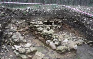 Un dels sectors de la Timba de Santa Bàrbara on s'han trobat restes arqueològiques relacionades amb la introducció del vi al Penedès