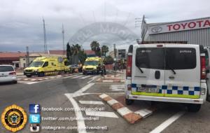 Un home de 70 anys, ferit de gravetat en un atropellament al nucli urbà del Vendrell. Policia local El Vendrell