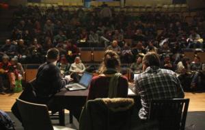 Un instant durant l'assemblea Nord Oriental de la CUP que s'ha fet aquest dissabte 2 de gener del 2016 a Celrà. ACN