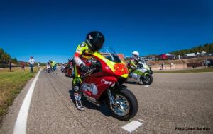 Valentín al campionat Català de Promovelocitat al circuit de Mora d'Ebre. Joan Santos