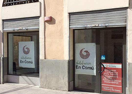 Vilafranca en Comú estrena local al carrer de Sant Pere. Eix