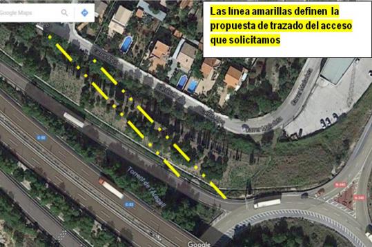 Accés per Torreblanca. Eix