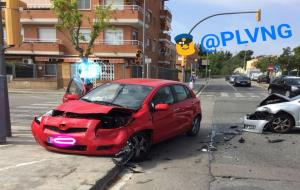 Accident de circulació a la ronda Ibèrica cantonada amb el carrer del Doctor Zamenhof