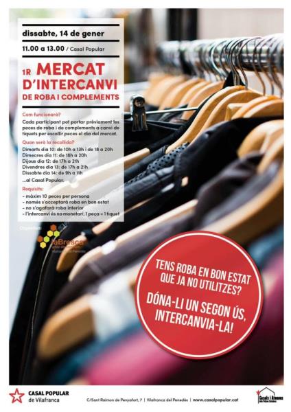 1r mercat d'intercanvi al Casal Popular