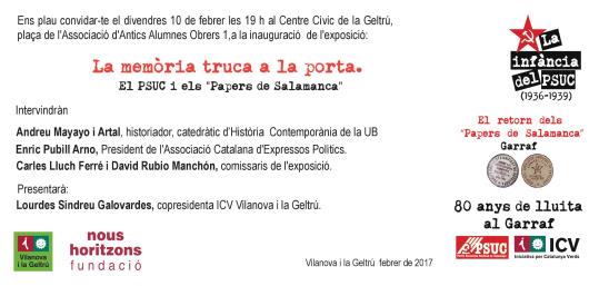 La memòria truca a la porta. El PSUC i els papers de Salamanca