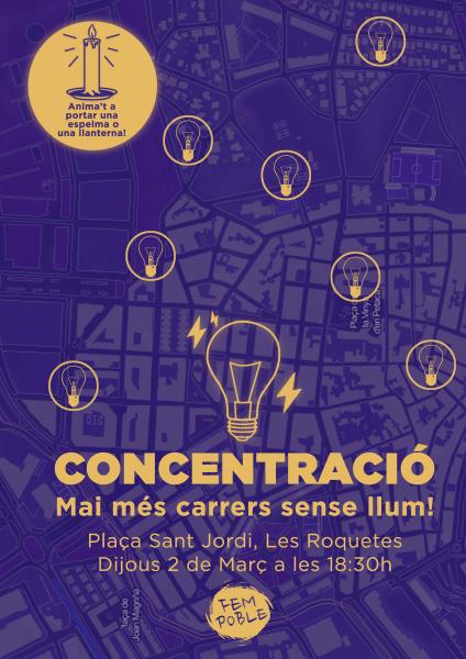 Concentració: Mai més carrers sense llum!