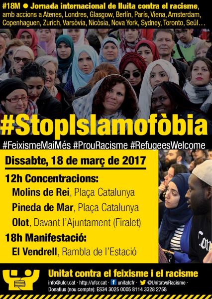 Manifestació al Vendrell contra l'Islamofòbia