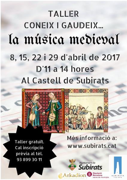 Taller “Coneix i gaudeix... la música medieval”